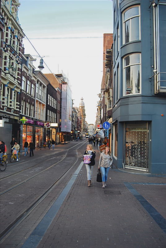 3 - A lively scene on Leidsestraat, a major shopping street in the city center of Amsterdam